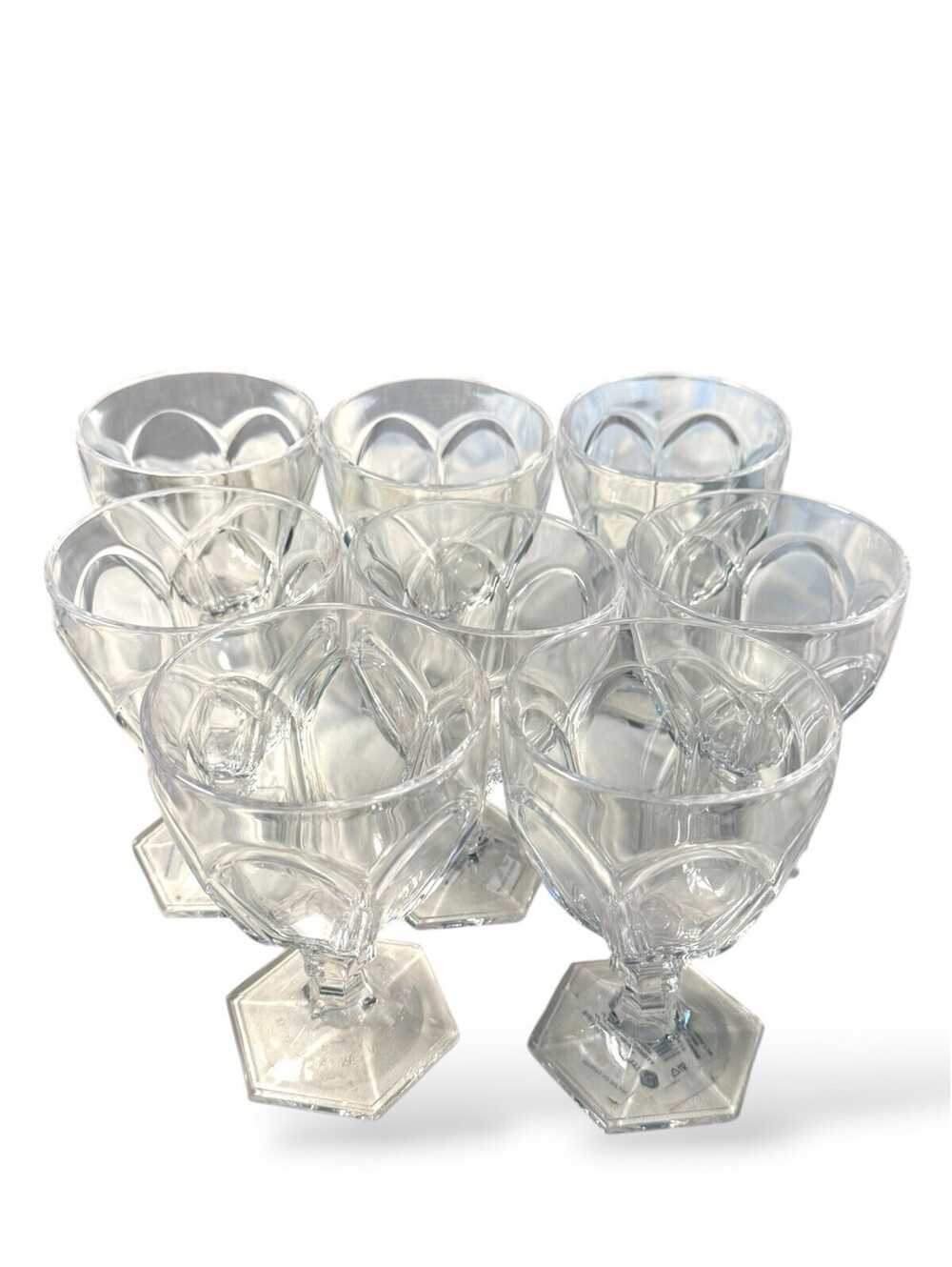 Mario Luca Giusti Novella Transparent Antarctica Wine Glasses, 8 Total, New